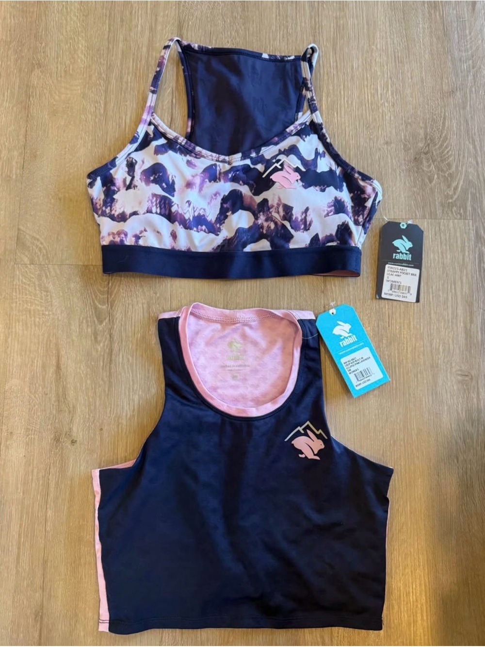 Rabbit limited edition Amanda Basham Crop Tank & Sports Bras